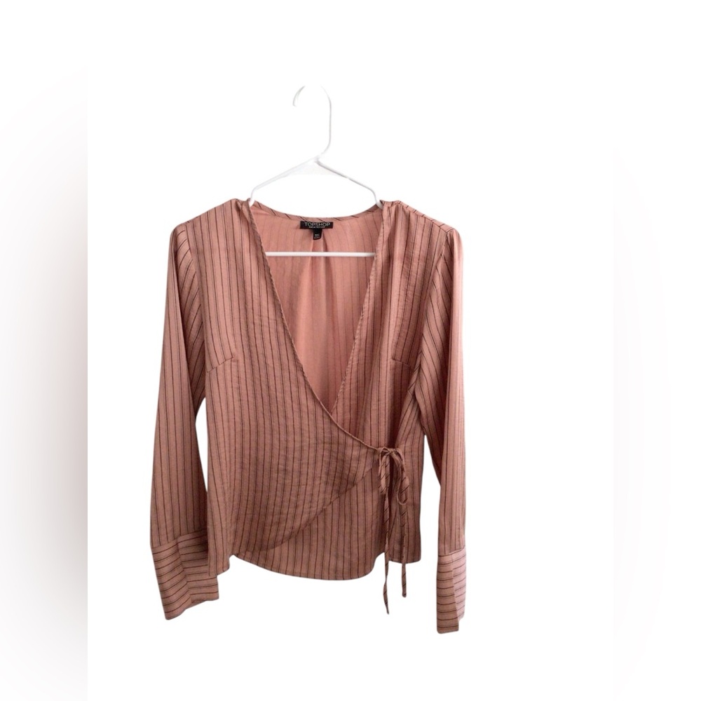 Topshop Striped LS Blouse